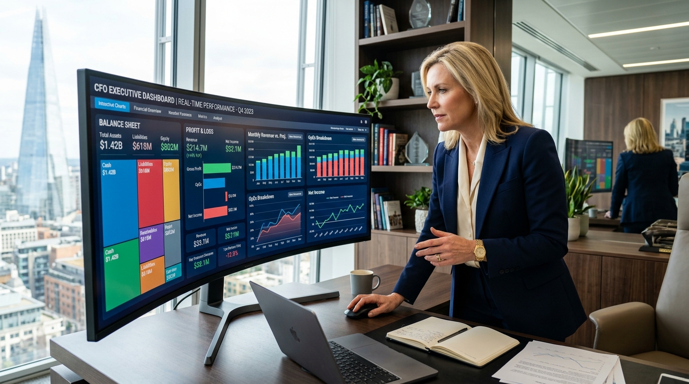 Chief Financial Officer Reviewing Financial Statements